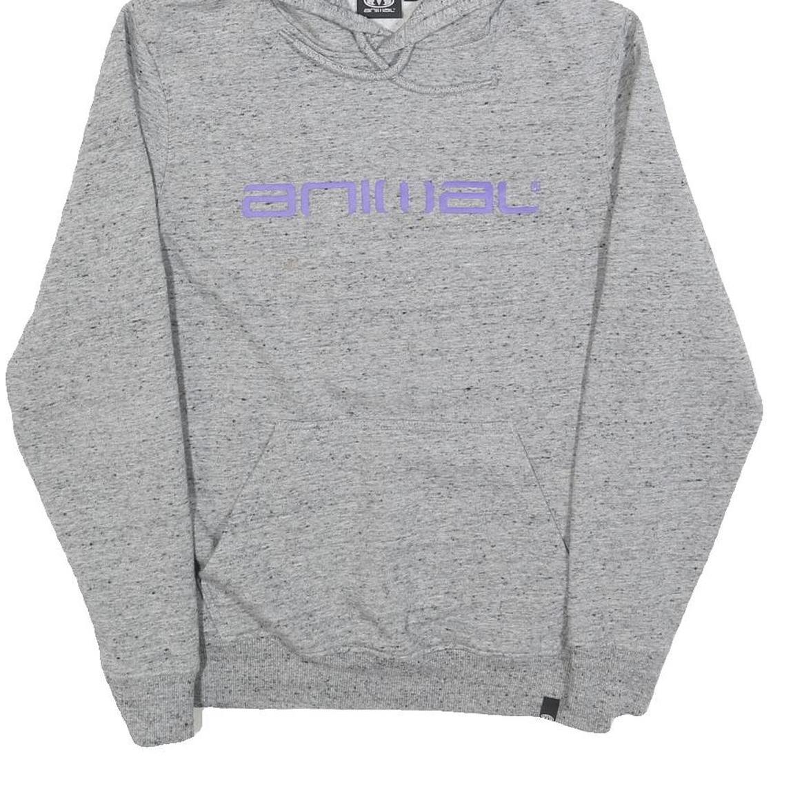 ANIMAL Womens Grey Hoodie XS Cotton Blend Pullover Casual Hooded Sweatshirt