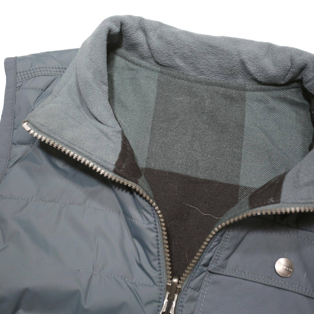 CARHARTT Womens Grey Blue Quilted Sleeveless Jacket M Polyester Blend Zip