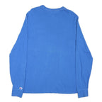 CHAMPION Mens Blue Long Sleeve Crew Neck Logo Embroidered T-Shirt M