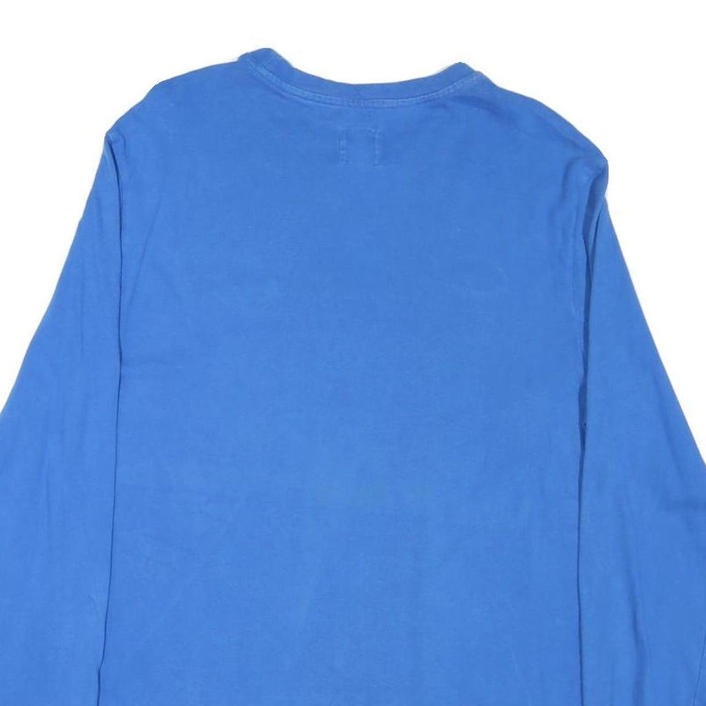 CHAMPION Mens Blue Long Sleeve Crew Neck Logo Embroidered T-Shirt M