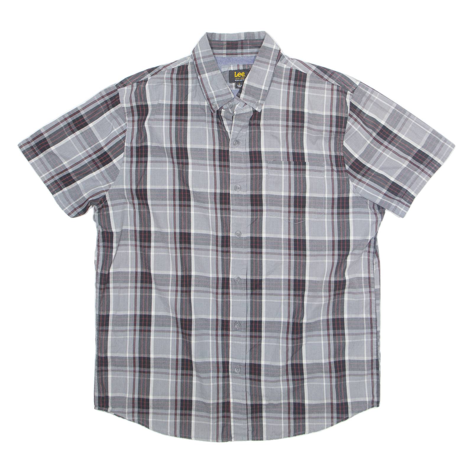 LEE Mens Shirt Black Plaid L