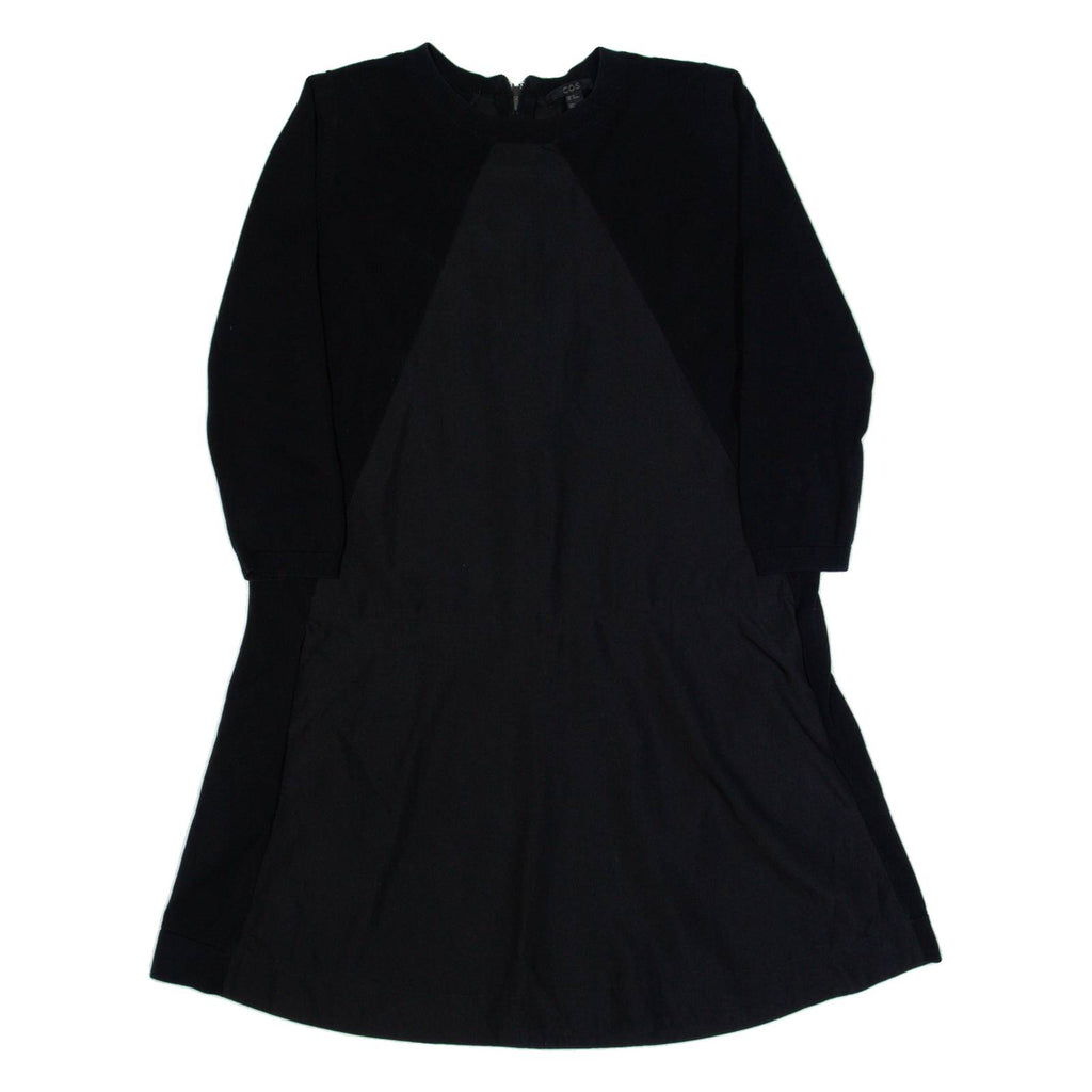 COS Womens Skater Dress Black Long Sleeve Knee Length XS