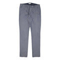 DUNLOP Mens Cotton Blend Slim Grey Trousers W30 L32 Zip Casual Slim Fit