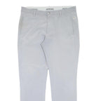ADIDAS Womens Regular Grey Polyester Blend Trousers W34 L32 Zip Closure