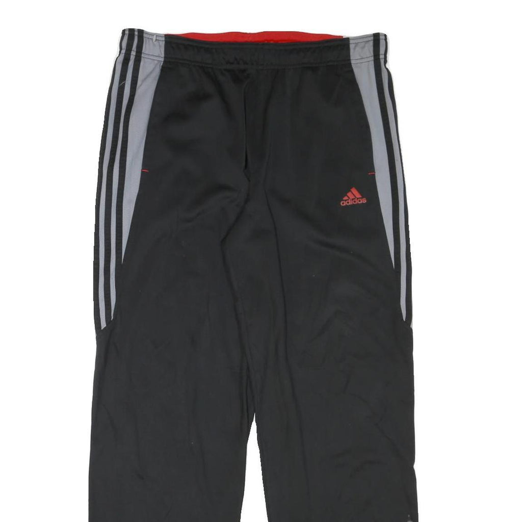 ADIDAS Mens Joggers Black & Grey Polyester Blend Regular Tapered L W36 L32