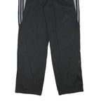 ADIDAS Mens Joggers Black & Grey Polyester Blend Regular Tapered L W36 L32