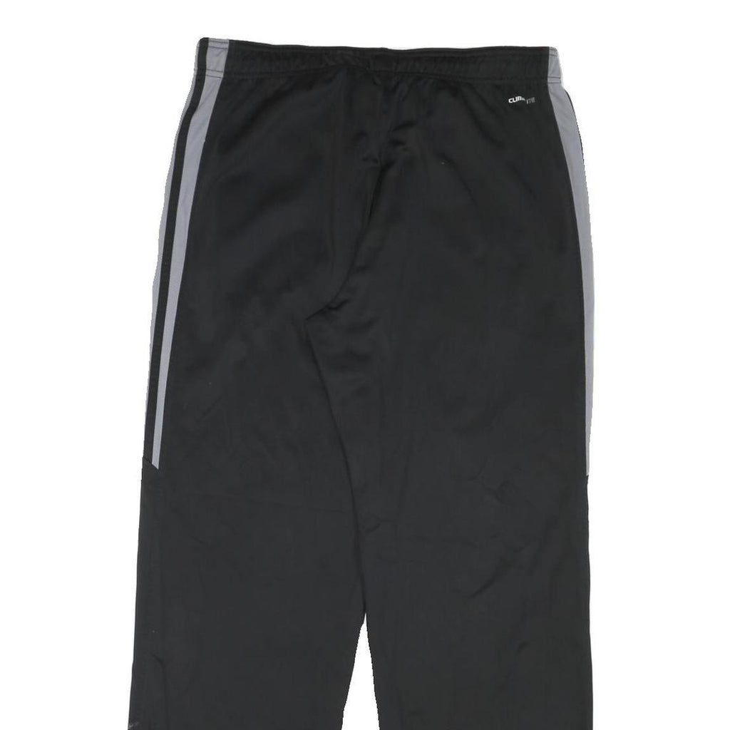 ADIDAS Mens Joggers Black & Grey Polyester Blend Regular Tapered L W36 L32