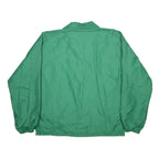 WINDIES Mens Green Button Synthetic Jacket L Plain Lightweight Outerwear