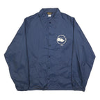 SWINGSTER Mens Navy Blue Classic Polyester Coach Jacket L Button Closure Plain