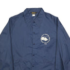 SWINGSTER Mens Navy Blue Classic Polyester Coach Jacket L Button Closure Plain