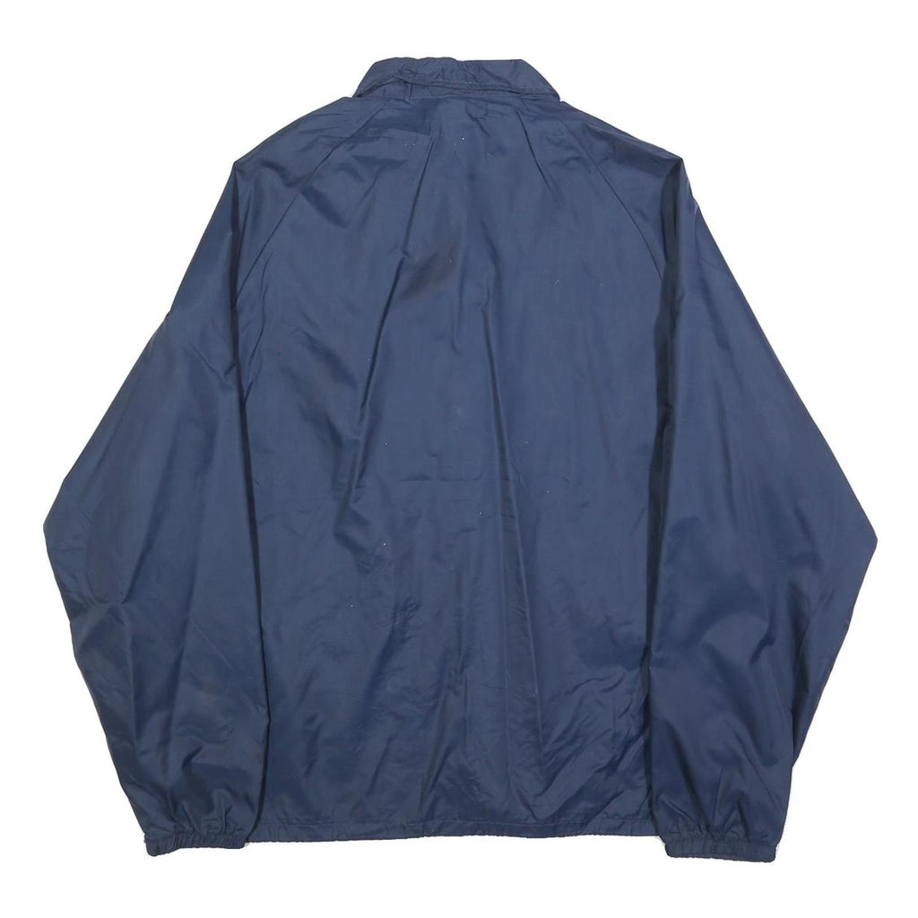 SWINGSTER Mens Navy Blue Classic Polyester Coach Jacket L Button Closure Plain