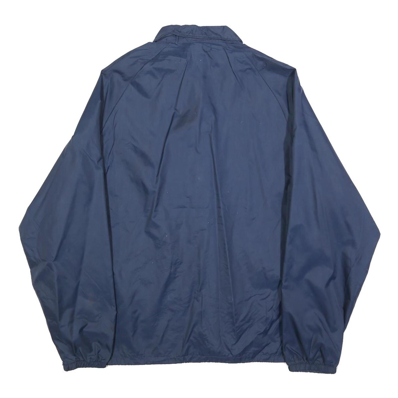 SWINGSTER Mens Navy Blue Classic Polyester Coach Jacket L Button Closure Plain