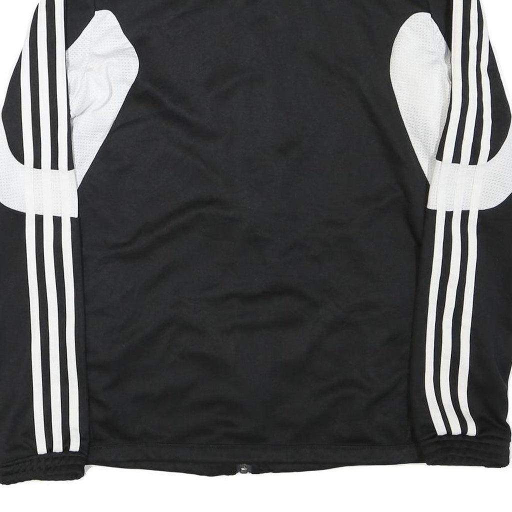 ADIDAS Mens Black & White FCB Football Jacket M Polyester Blend Zip Sportswear