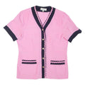 CAROLINA PEDRONI Womens Blouse Pink V-Neck M