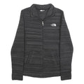 THE NORTH FACE Womens Black Slim Polyester Zip Jacket S Striped Outdoor