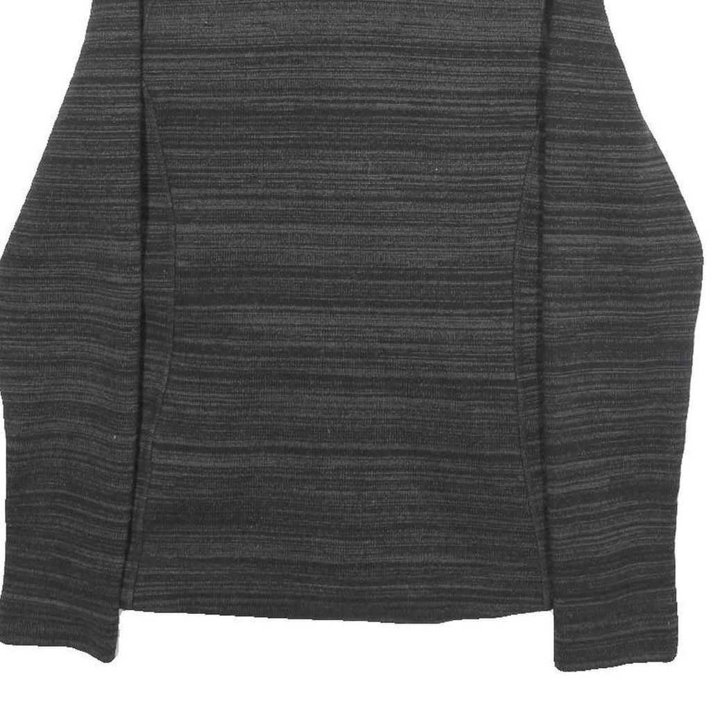 THE NORTH FACE Womens Black Slim Polyester Zip Jacket S Striped Outdoor