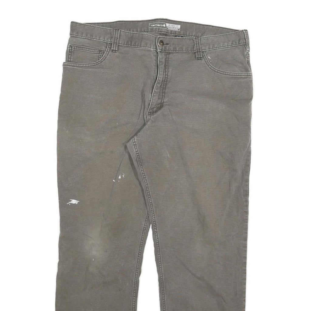 CARHARTT Mens Jeans Brown Relaxed Straight Denim Medium W36 L29 Workwear Utility