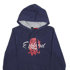 CANTERBURY Womens Navy England Rugby Hoodie UK 10 Cotton Blend Pullover