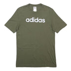 ADIDAS Womens Green Cotton Blend Day Jersey Crew Neck Short Sleeve S Casual