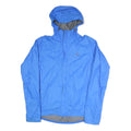 SALOMON Mens Blue Outdoor Jacket L Polyester Blend Plain Zip Hooded