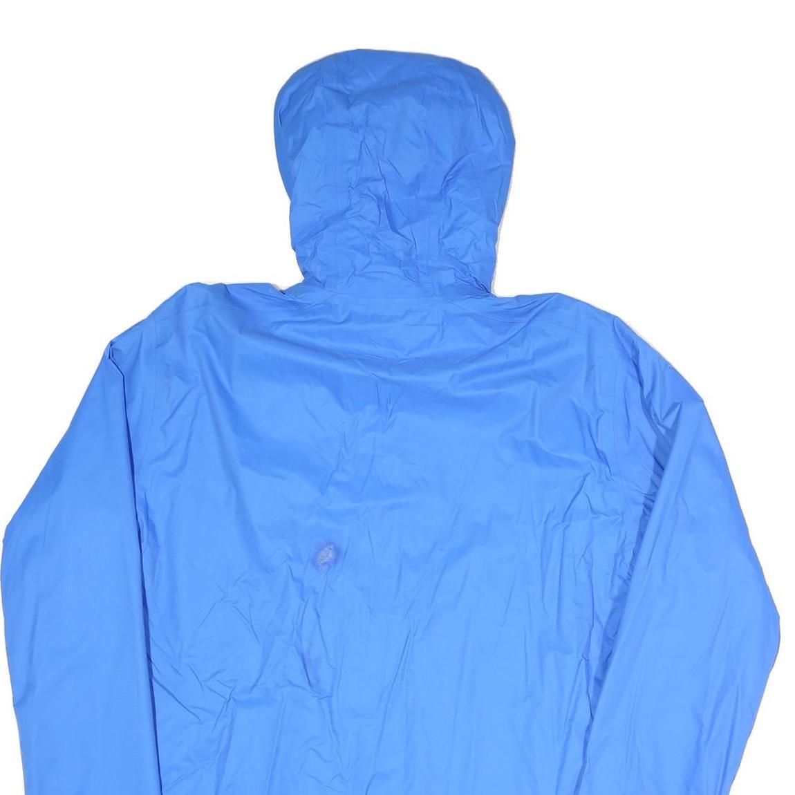 SALOMON Mens Blue Outdoor Jacket L Polyester Blend Plain Zip Hooded