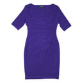 LAUREN RALPH LAUREN Womens Purple Day Polyester Blend Sheath Dress UK 8 Elegant