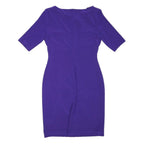 LAUREN RALPH LAUREN Womens Purple Day Polyester Blend Sheath Dress UK 8 Elegant