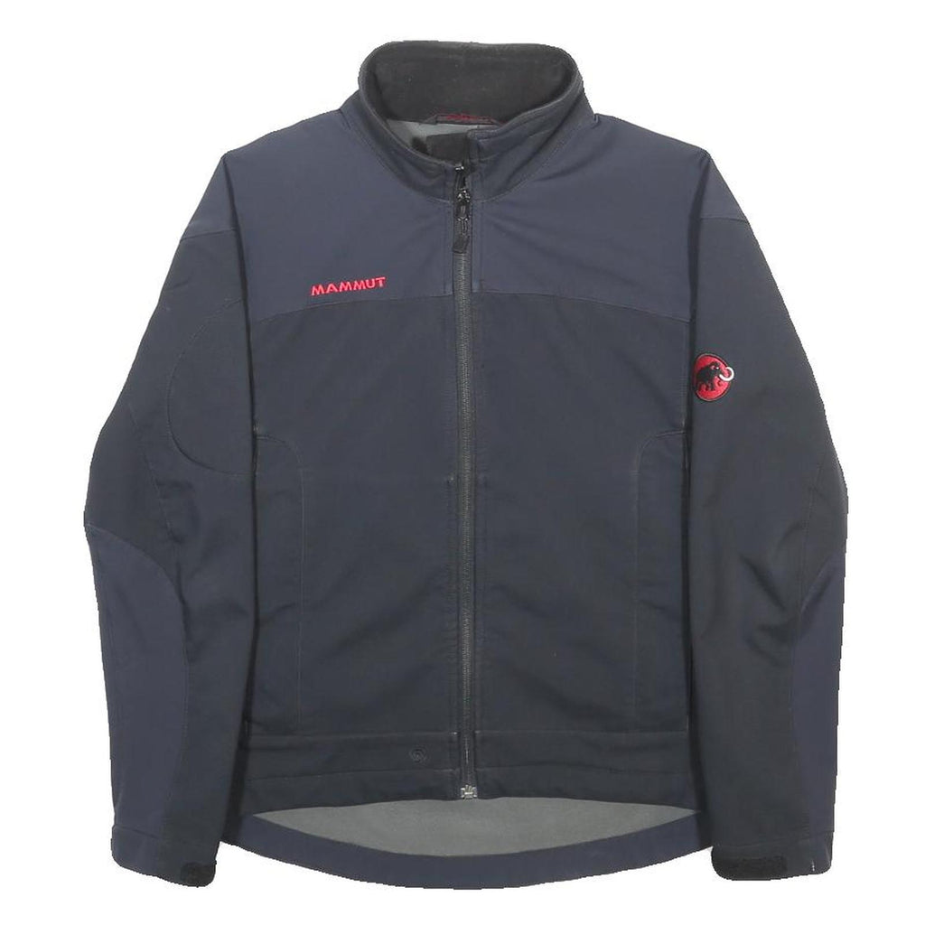 MAMMUT Womens Blue Softshell Jacket S Synthetic Zip Outdoor Sportswear