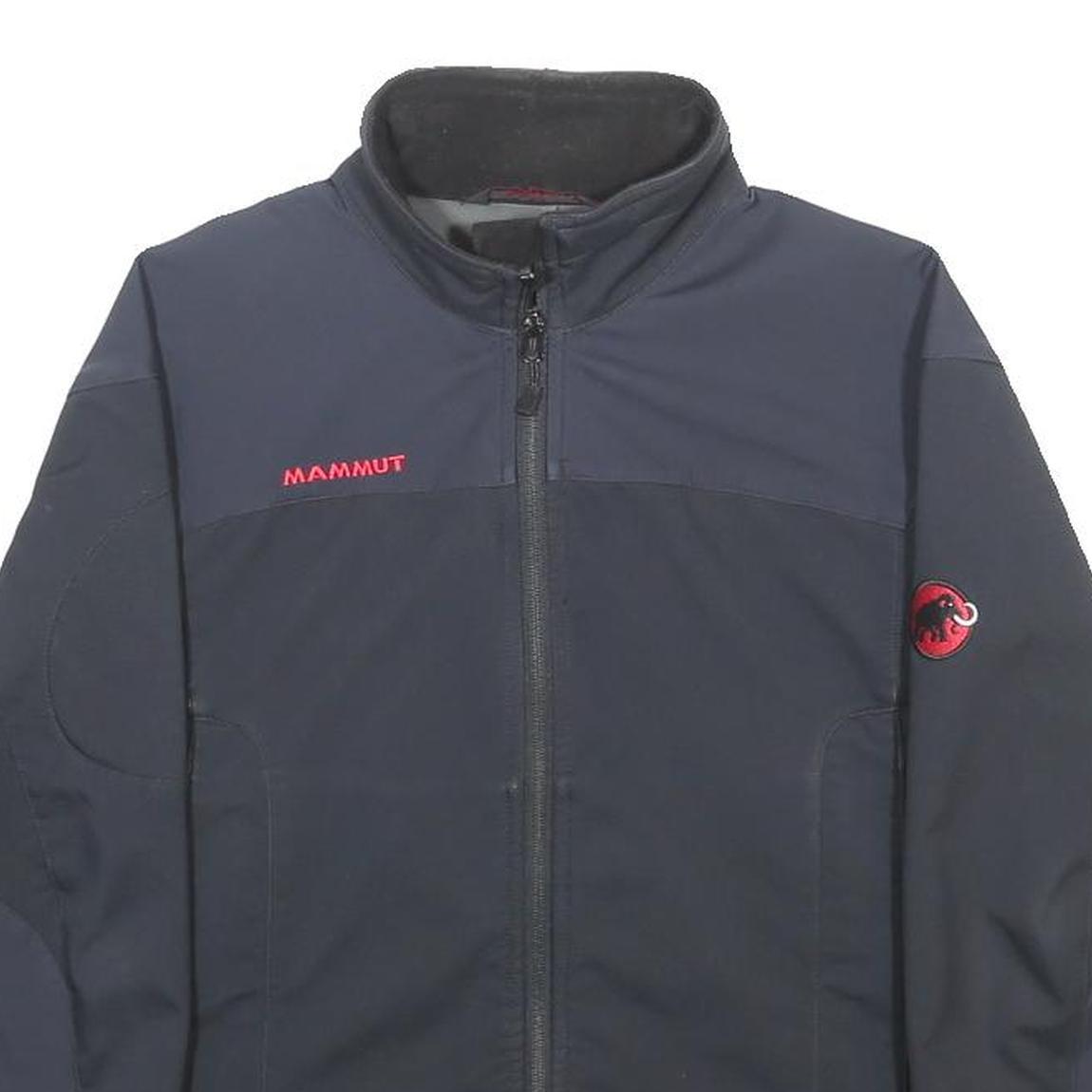 MAMMUT Womens Blue Softshell Jacket S Synthetic Zip Outdoor Sportswear