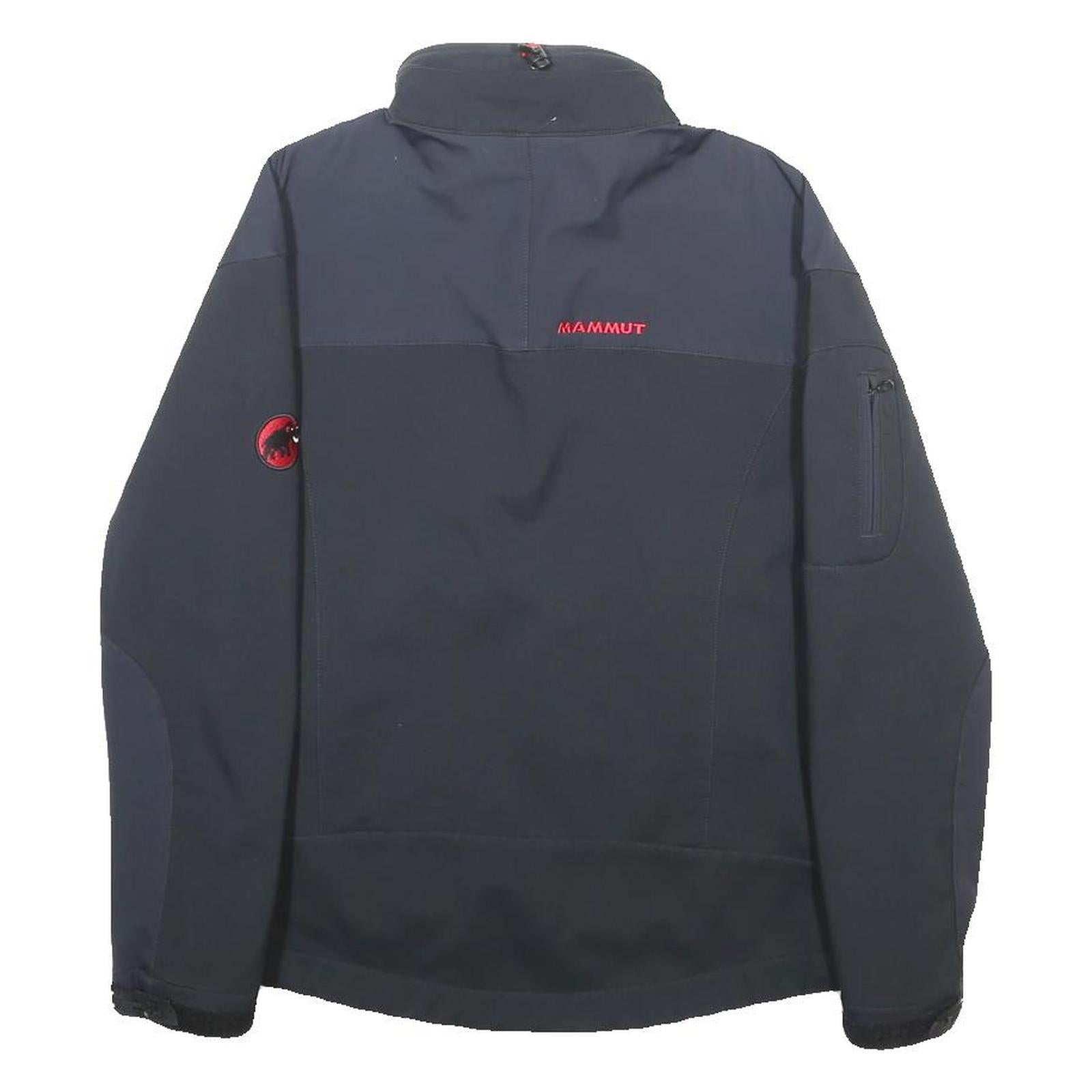 MAMMUT Womens Blue Softshell Jacket S Synthetic Zip Outdoor Sportswear