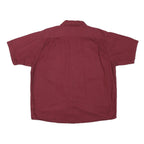 WRANGLER Mens Maroon Shirt Cotton Blend XL Casual Button Pocket