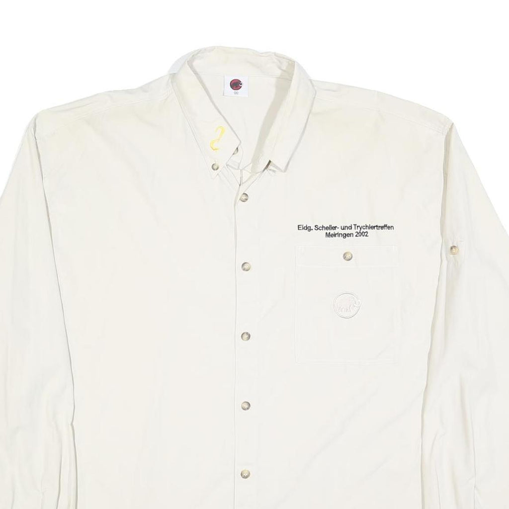 MAMMUT Womens White 2XL Long Sleeve Button Shirt Outdoor Style