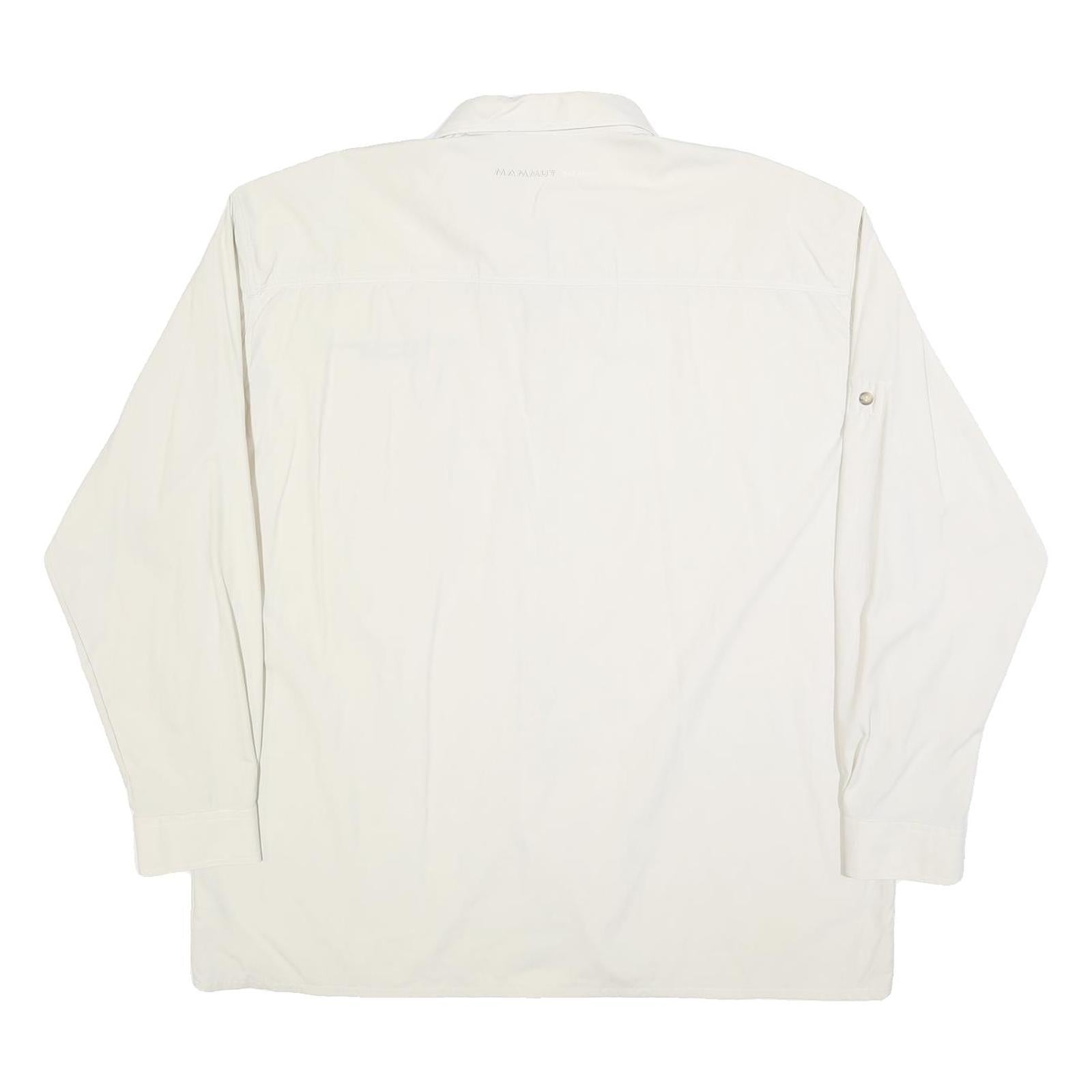 MAMMUT Womens White 2XL Long Sleeve Button Shirt Outdoor Style
