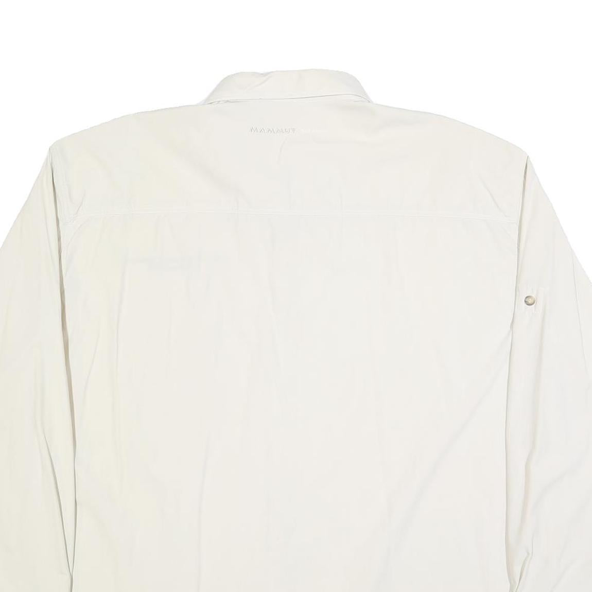 MAMMUT Womens White 2XL Long Sleeve Button Shirt Outdoor Style