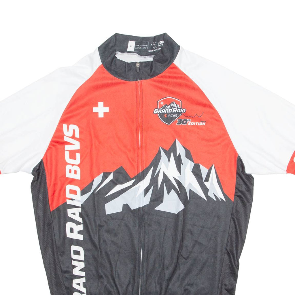 JOK IMPORT Cycling Mens Jersey Red 1/4 Zip L