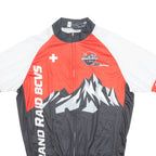 JOK IMPORT Cycling Mens Jersey Red 1/4 Zip L