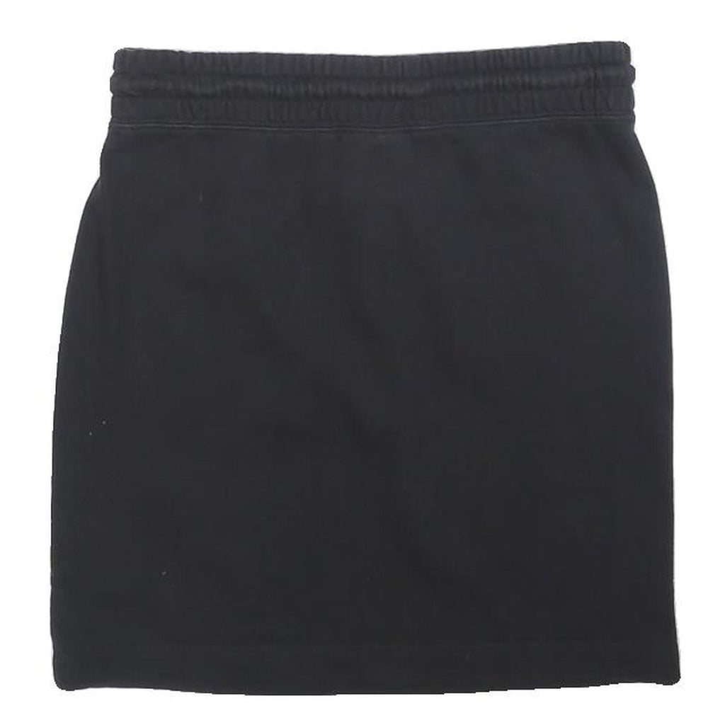 CHAMPION Womens Black Cotton Blend Mini Skirt XS Logo Print Casual Sportswear