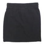 CHAMPION Womens Black Cotton Blend Mini Skirt XS Logo Print Casual Sportswear