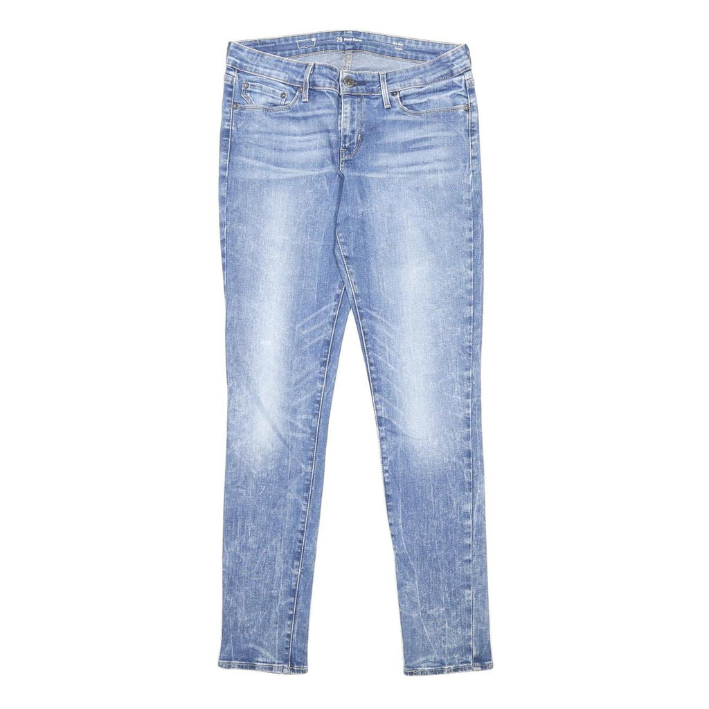 LEVI'S Womens Slim Blue Denim Light Wash Jeans W29 L32 Skinny Fit Zip Closure