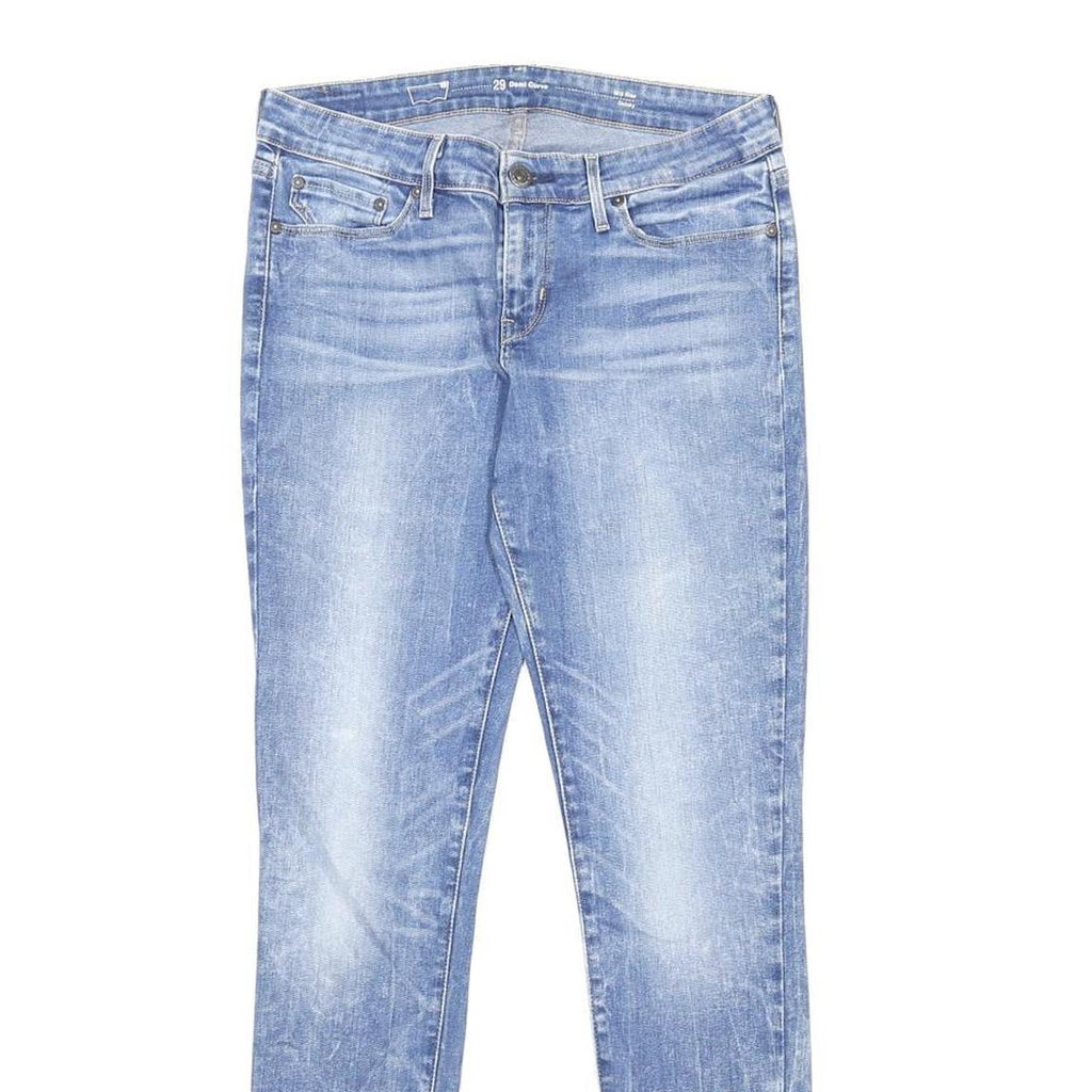 LEVI'S Womens Slim Blue Denim Light Wash Jeans W29 L32 Skinny Fit Zip Closure