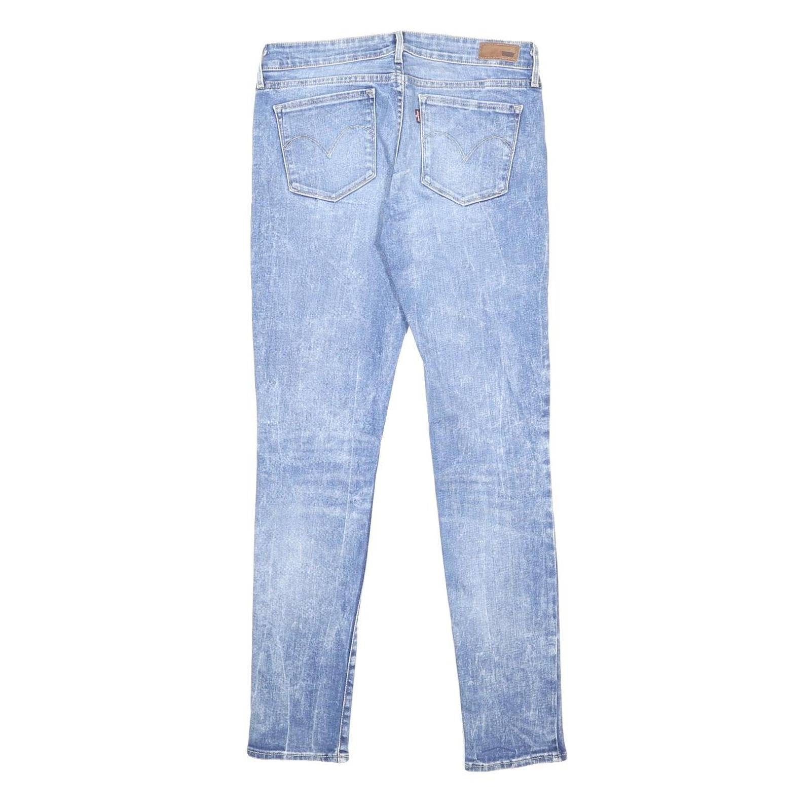 LEVI'S Womens Slim Blue Denim Light Wash Jeans W29 L32 Skinny Fit Zip Closure