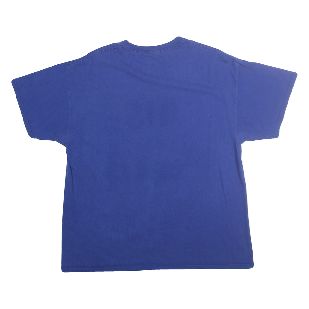 MAJESTIC Mens Blue Cubs National League Champions Graphic T-Shirt L Short Sleeve