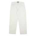 TOMMY HILFIGER Mens Cotton White Regular Straight Trousers W29 L29 Casual Zip
