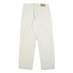 TOMMY HILFIGER Mens Cotton White Regular Straight Trousers W29 L29 Casual Zip