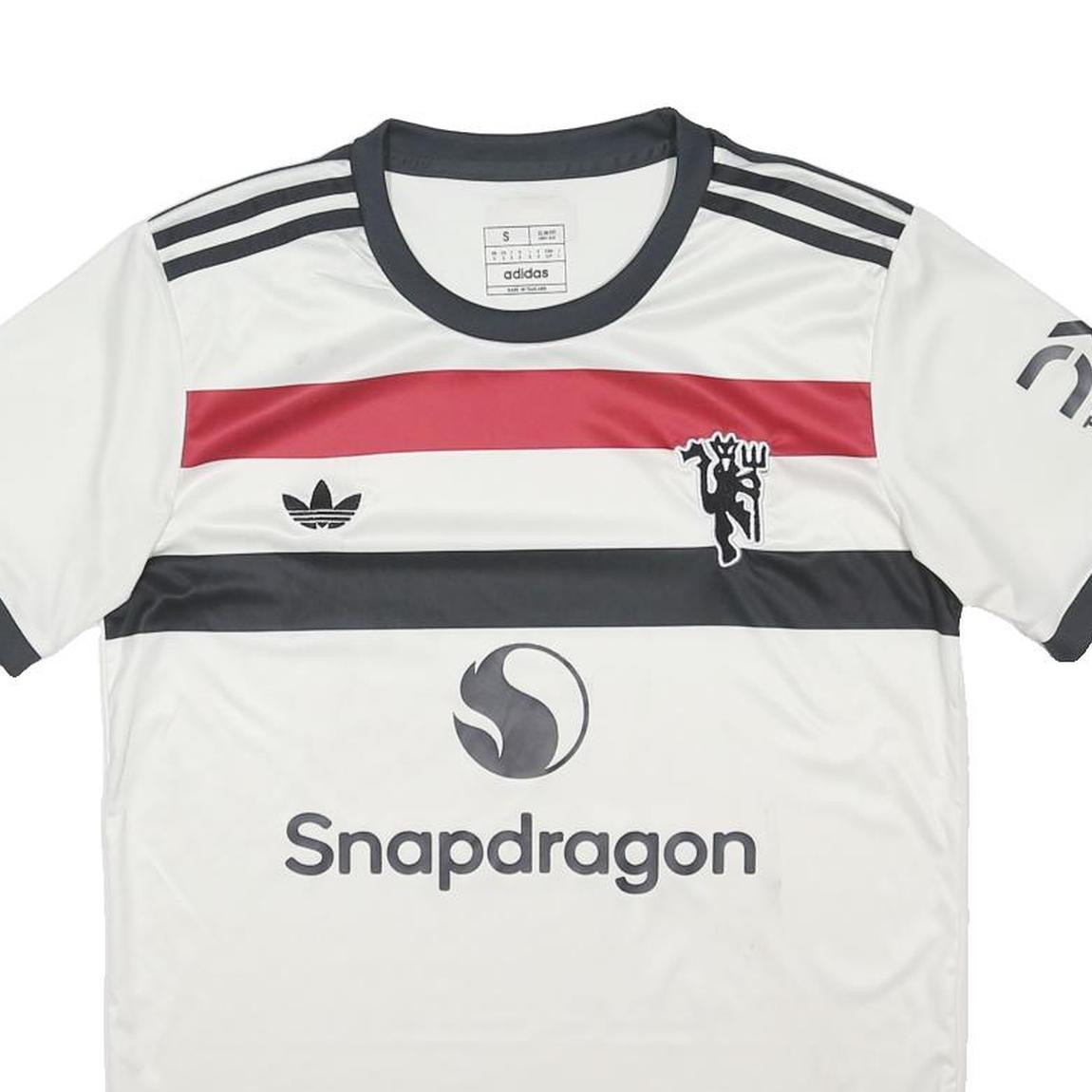 ADIDAS ORIGINALS 2024-25 Manchester United Third Mens White Football Shirt S