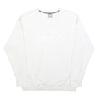 PUMA Womens White Cotton Blend Crew Neck UK 16 Sweatshirt Casual Sport