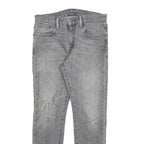LEVI'S 512 Tapered Mens Jeans Grey Slim Denim Medium W30 L27 Distressed