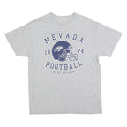Mens Grey Nevada Football Graphic T-Shirt M Short Sleeve Crew Neck Casual Sports