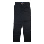 KANGOL Mens Trousers Black Regular Straight W30 L31