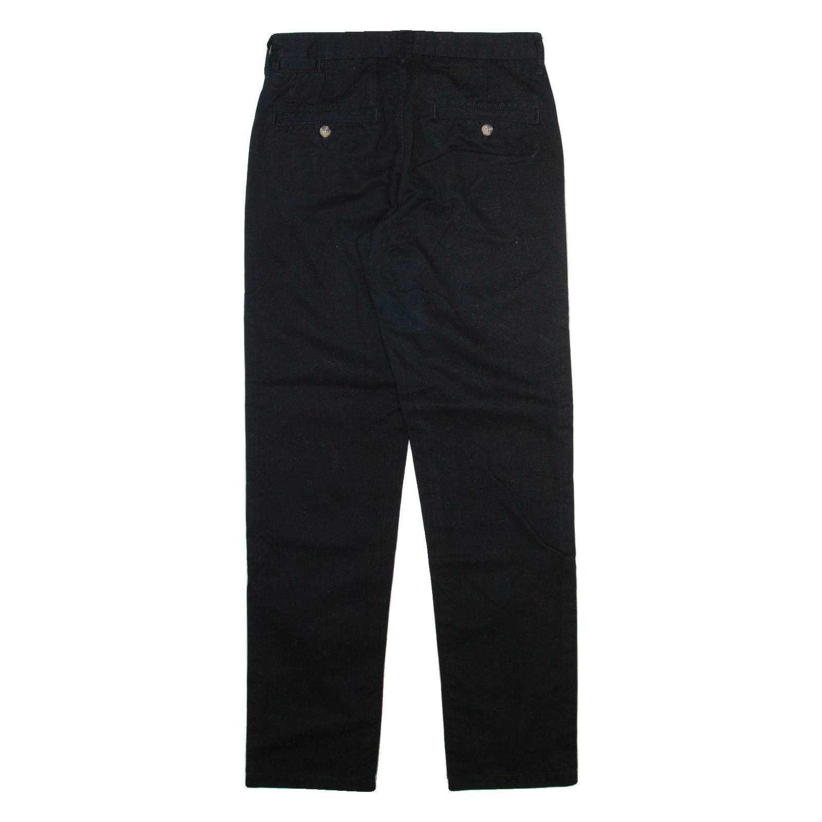 KANGOL Mens Trousers Black Regular Straight W30 L31